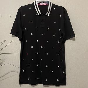 SKULL AND CROSS BONES G/FORE SHORT SLEEVE GOLF POLO SHIRT